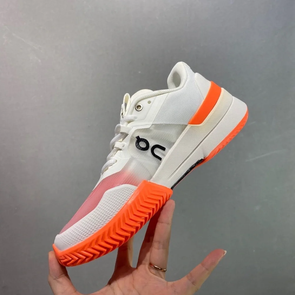 On Running Women's Sneakers in White and Orange - Picture 6 of 6
